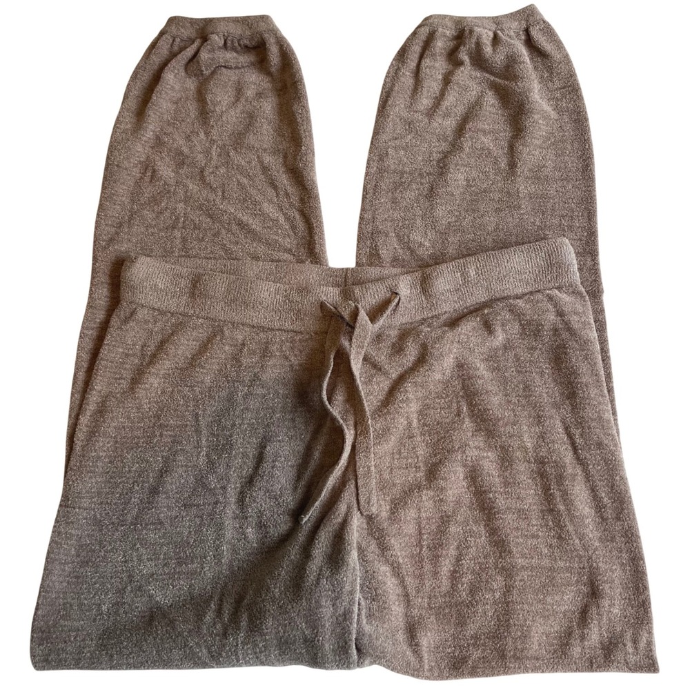 Barefoot Dreams Women's S Knit Jogger Pants Brown CozyChic Ultra Lite Pull On
